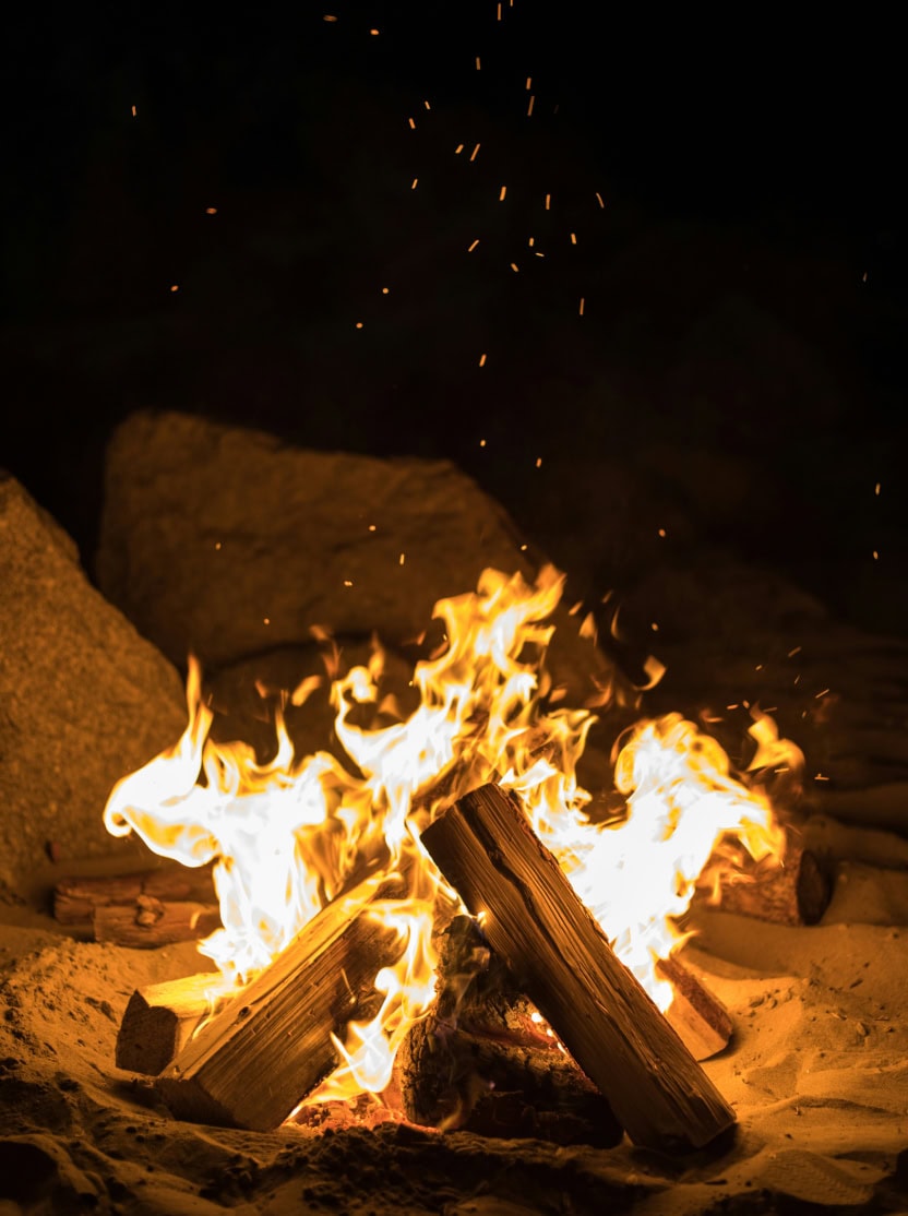 Campfire on the beach