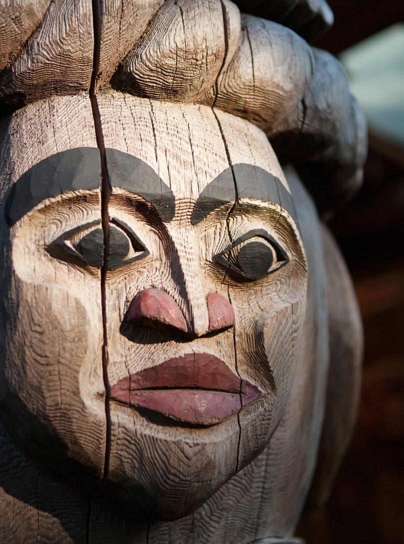 Squamish totem face